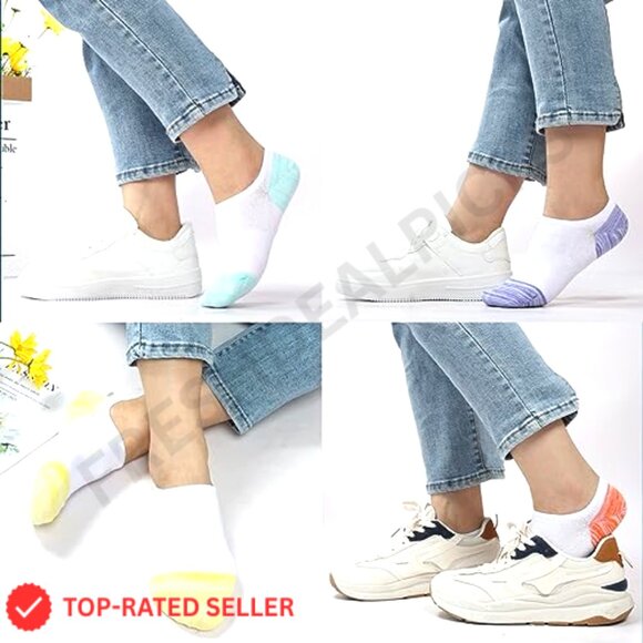No Show Socks Anti-Slip Invisible Liner Athletic Sneaker Footies 6/8 Pairs - Picture 6 of 7